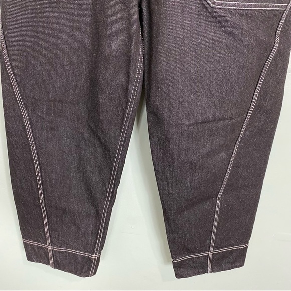 SSONE Yarrow Jean Denim Oversized Straight Leg Black High Waisted Sz 10 - Picture 3 of 8